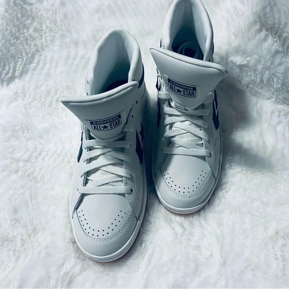 Converse Pro Blaze White and Green High-Top Speakers